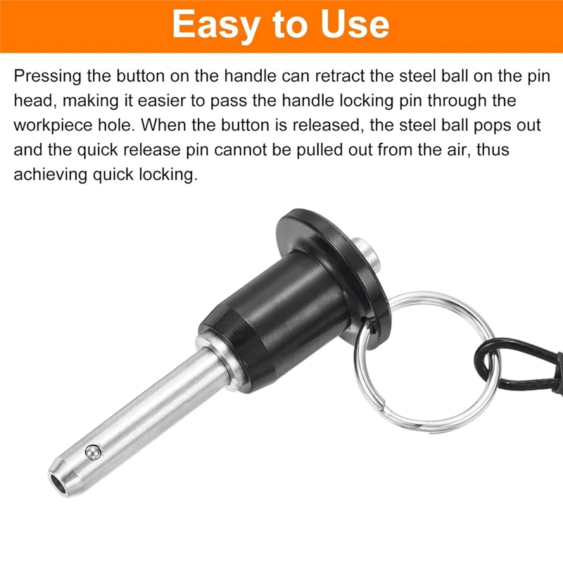 

Набор быстроразъемных штифтов A92P — 2 шт. 1/4 дюйма X 1, шариковые фиксирующие штифты с кнопкой, кольцевые ручки из нержавеющей стали, провода