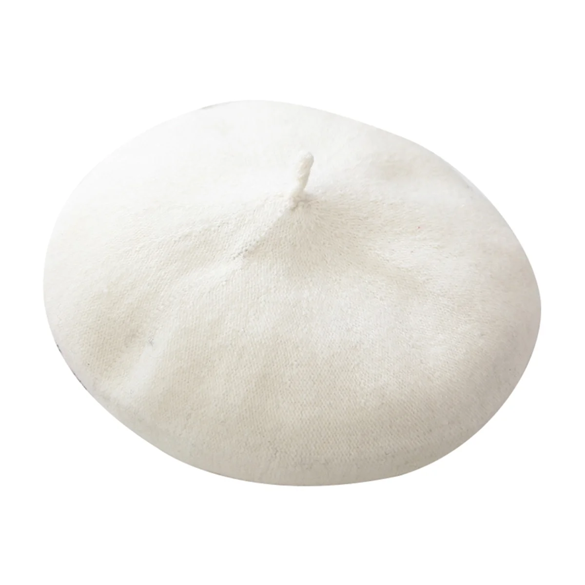 

AOA-Beret Hat for Women French Style Beanie Winter Fashion Warm Wool Lining Knit Cap Fashionable Artist Winter Hat-White
