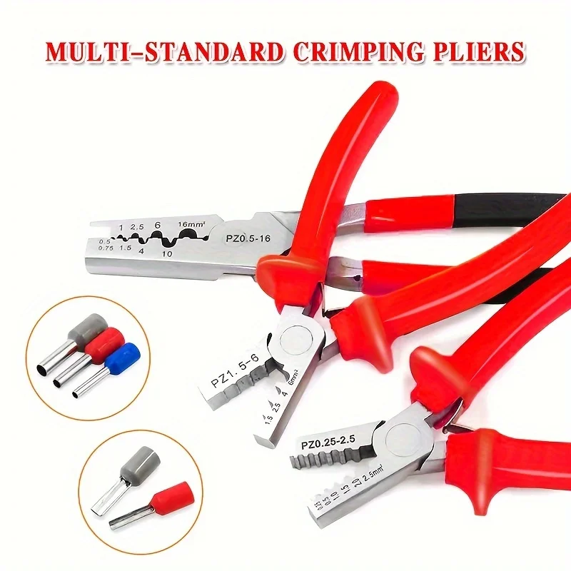 Crimping Pliers, Tubular Terminals, Crimping Of Copper Pipes, Suitable For Electrical Work, Industrial Factory Maintenance