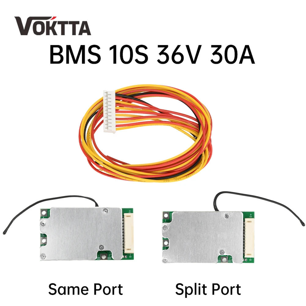10S 36V 30A Same Port Split Port with Balanced Lithium Battery Protection Board Electric Vehicle Battery Protection Board BMS