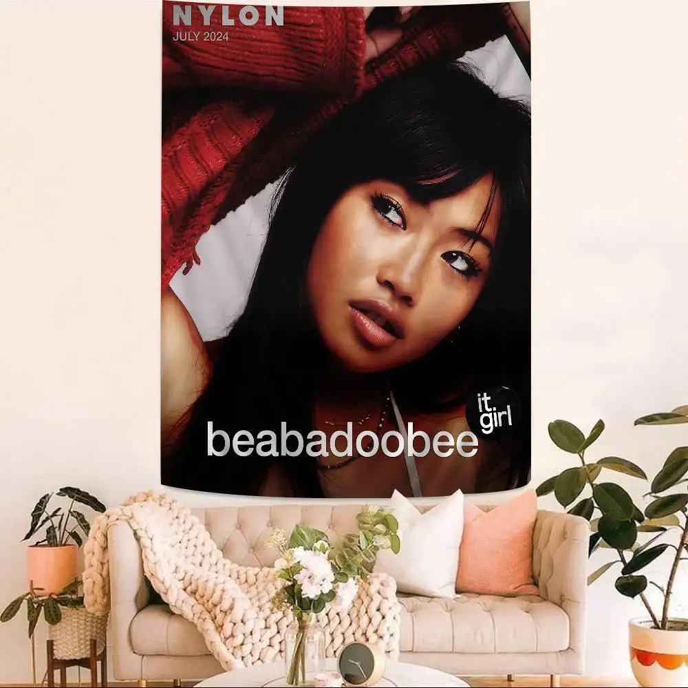 Singer B-Beabadoobees Anime Tapestry Art Science Fiction Room Home Decor Wall Art Decor