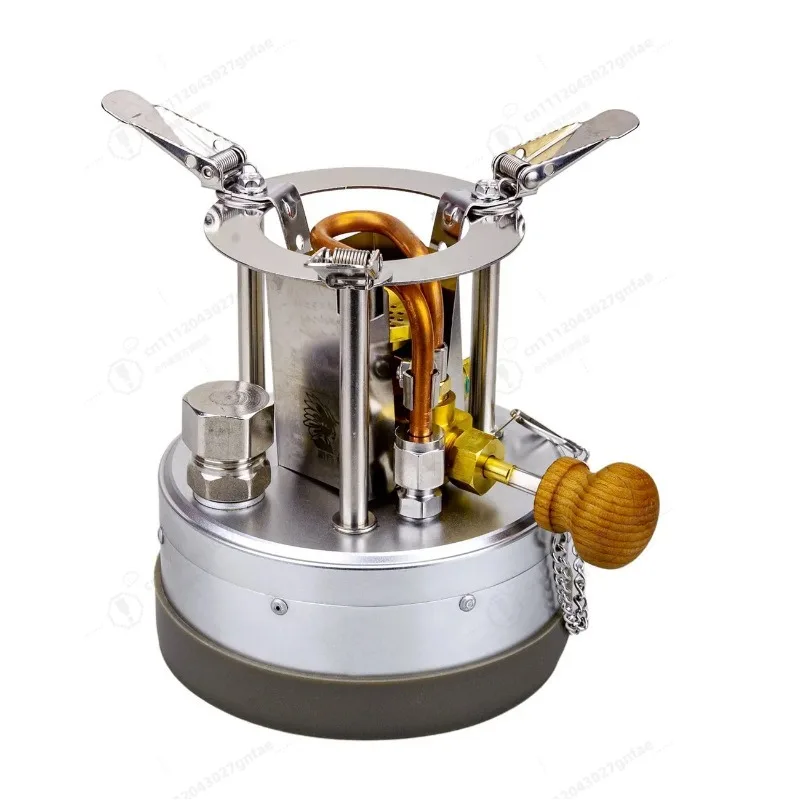 Adjustable Flame Windproof Alcohol Stove Portable Self-Pressurized Gasifier Camping Stove Outdoor Boiling Water Tea Kettle
