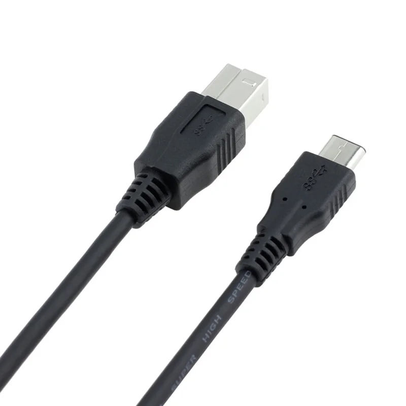 Interface Data Transmission Connector 1m 10Gbps High Speed for 2015 Macbook to Printer Scanner USB 3.1 Type C to 3.0 B BM Cable