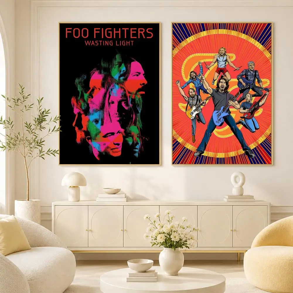 Classic Band Collection Foo Fighters Poster Room Home Decoration Interior Wall Art Printing Garage Posters Gift