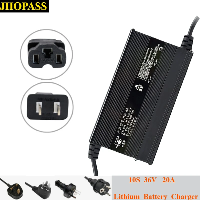 HD 10S Smart LCD Display 36V 20A Lithium Battery Charger DC42V AC110V or 220V for Electric Tricycles Scooter US UK AU EU Plug