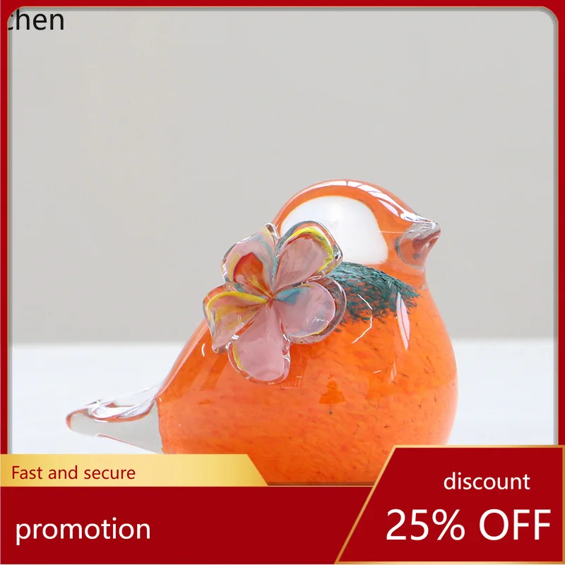 

Zml glazed bird ornament countertop glass decoration wedding housewarming graduation gift