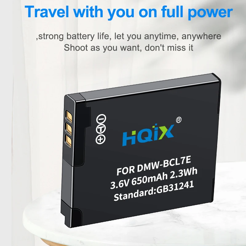 HQIX for Panasonic DMC-SZ3GK SZ9 XS1 FH10 FS50 F5 Camera DMW-BCL7E Dual Charger Battery