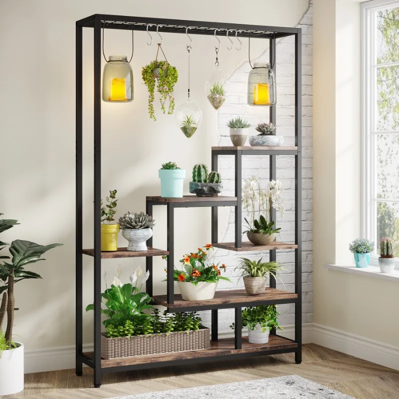 

Flower rack household wrought iron multi-layer indoor living room floor-to-ceiling outdoor sundries flower pot plant rack