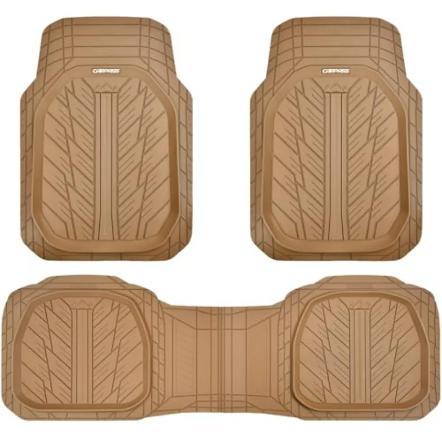 

Универсальные всепогодные резиновые коврики DeepDish для автомобиля, усиленные, водонепроницаемые, с возможностью обрезки по размеру, для грузовиков, внедорожников и других транспортных средств