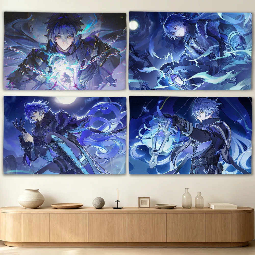 Genshin Impact Flins flag Advertising Banner for Camping Decoration Outdoor & Garage Wall Hanging Decorations