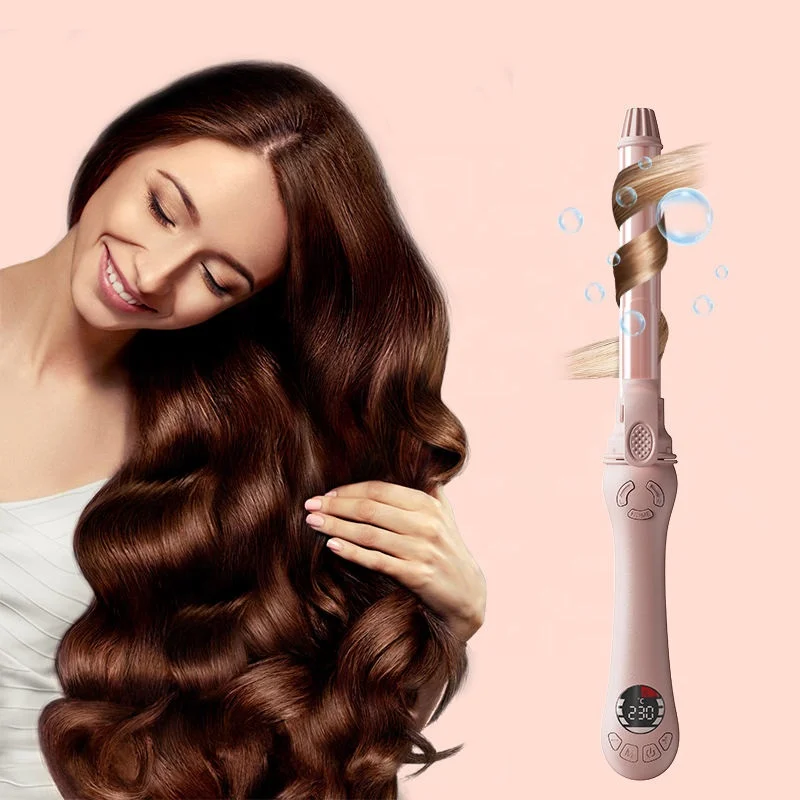 

Professional Salon-Grade Ceramic Hair Curler Tong LCD Automatic Fast Heat PTC Technology Electric 25mm Curling Iron 1-Year
