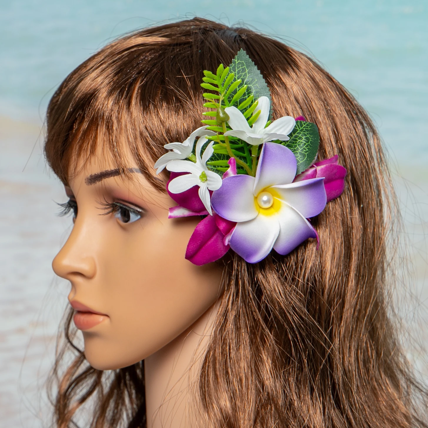 

New Plumeria Hair Clip Foam Floral Artificial Island Tiara Frangipani Hibiscus Dance Party Graduation Wedding