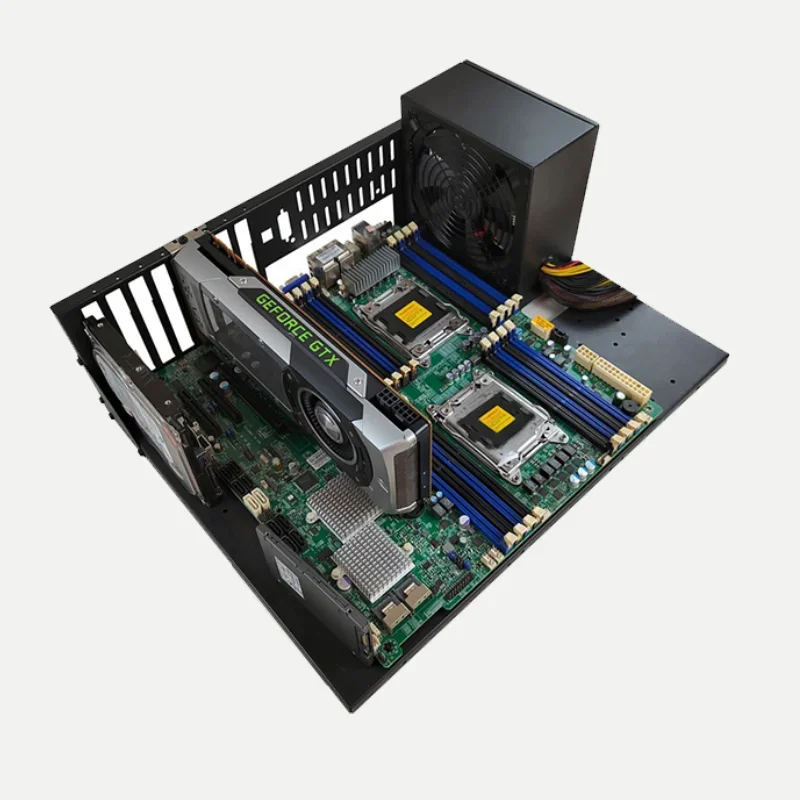 Open server chassis rack, dual EATX motherboard CPU thickened DIY bare testing machine room industrial control computer game