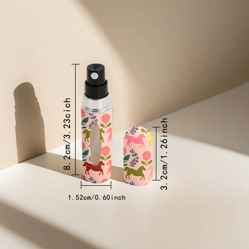 هدايا زجاجة عطر صغيرة سعة 5 مل، حاويات مستحضرات تجميل فارغة قابلة لإعادة الملء، زجاجة رذاذ دوارة محمولة