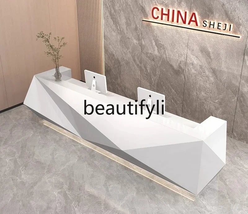 

X zzqSimple Modern Office Reception Service Beauty Salon Cashier Counter