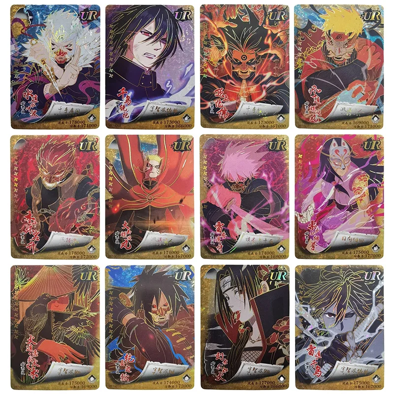 

Anime NARUTO Rare UR Refraction Foil Senju Tobirama Senju Hashirama Might Guy Toys for boys Collectible Cards Birthday Present