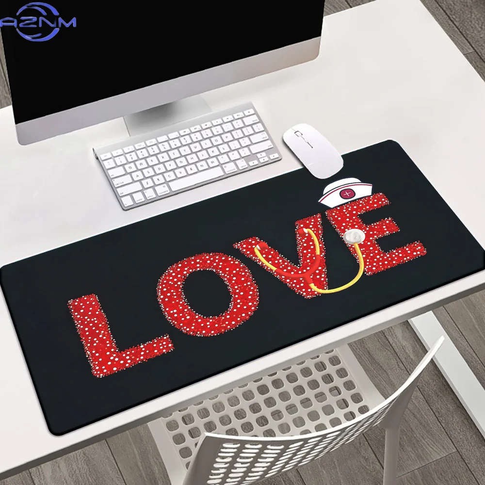 1pc a Nurses Day Gift Mousepad Featuring an Anti-Slip Rubber Base And a Design That Includes a Red And Yellow Stethoscope Graphi