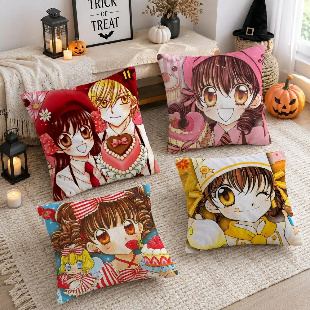 Pretty Anime Y-Yumeiro Patissiere Cushion Cover Plush Decorative Pillow Case With Hidden Zipper Cutecore Room Decor For Home