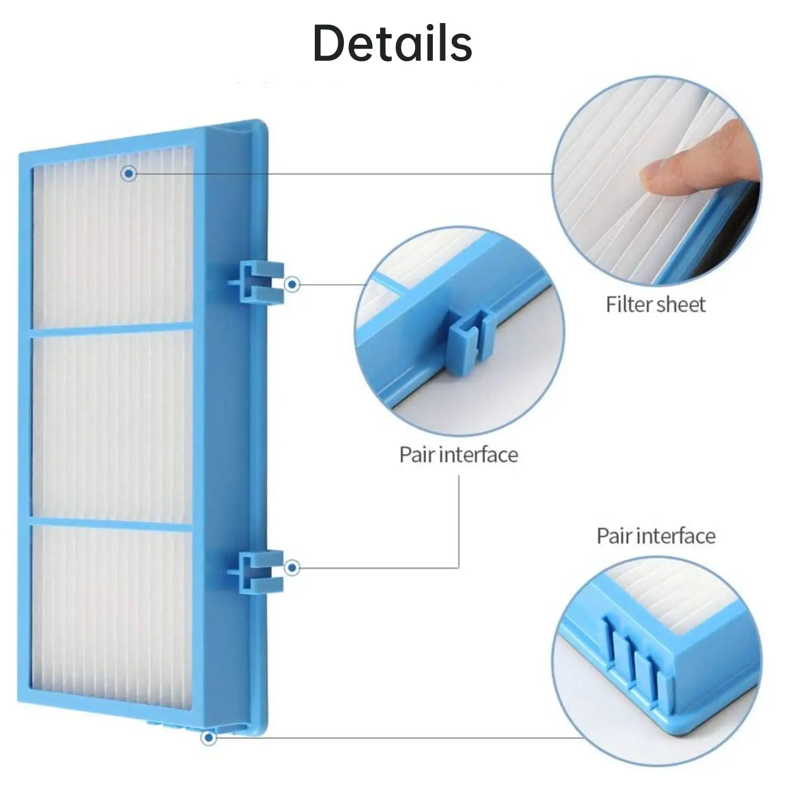 Filtre HEPA compatible avec les modèles de supporter ficateurs d'air Holmes, pièce de rechange, accessoire de remplacement, série AER1, HAPF30AT