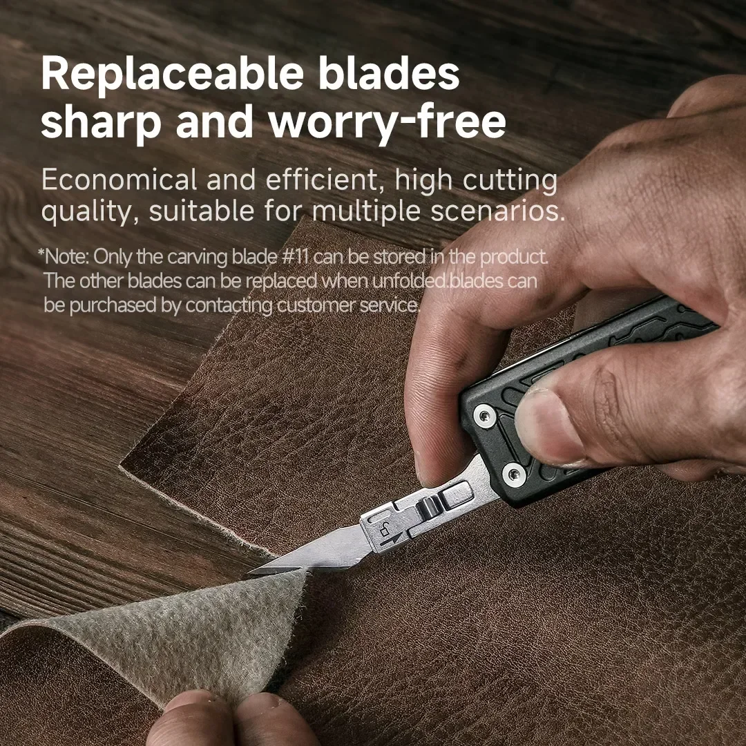 NexTool Pocket Tool E1 10 In 1 Multi-tool with Replaceable Blade Mini Multi Tool for EDC Carry Engraving Cutting Repair