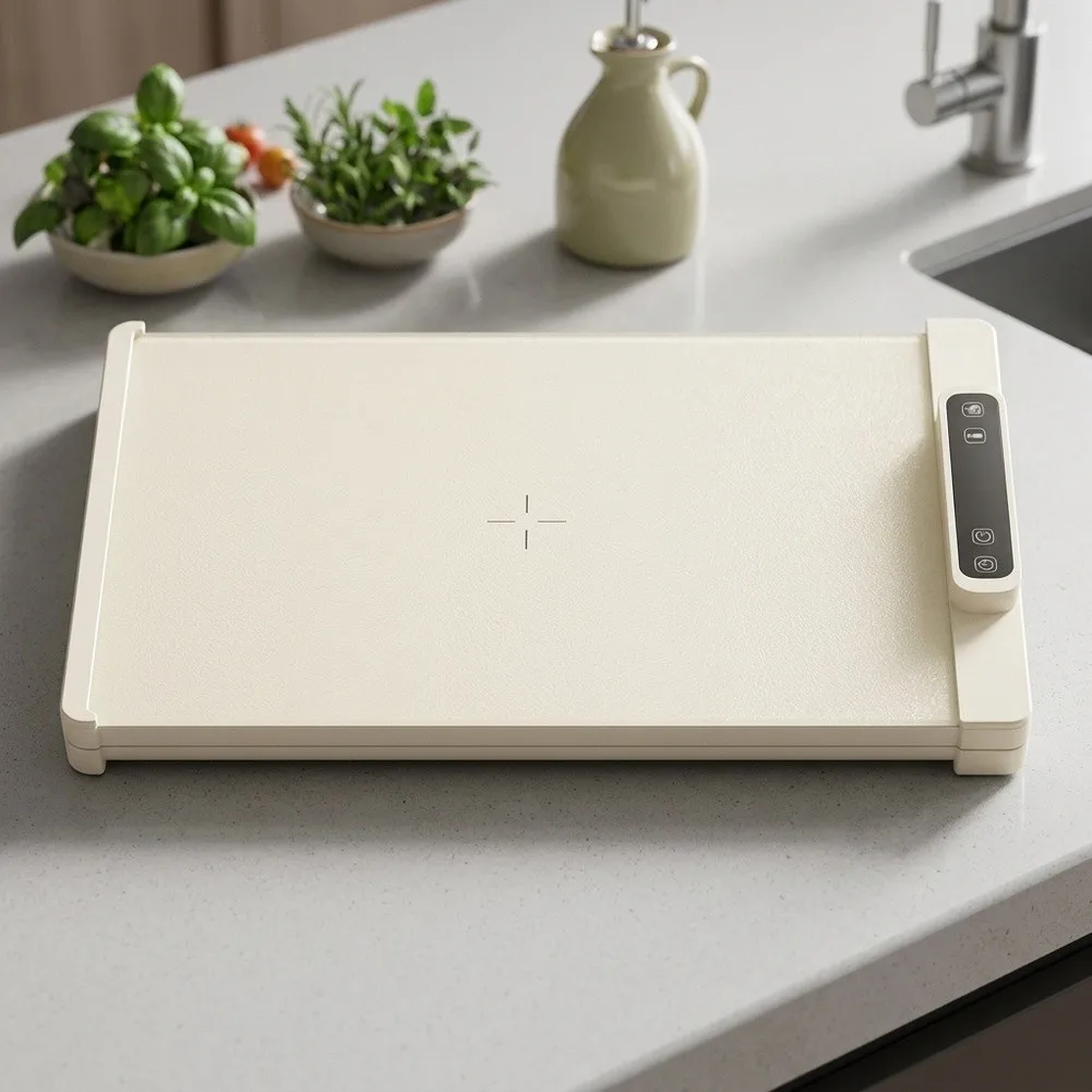 Electric Heated Food Tray with Flexible Silicone Design Timer Controls For Child Lock and Precise Temperature Regulation