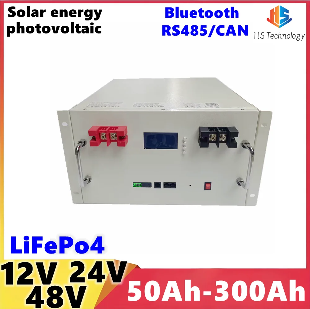 

Lifepo4 24V 48V 2KW 3KW 5KW PV Solar energy 100ah 150ah 200ah 50ah Lithium Battery for Energy Storage Household Inverte power