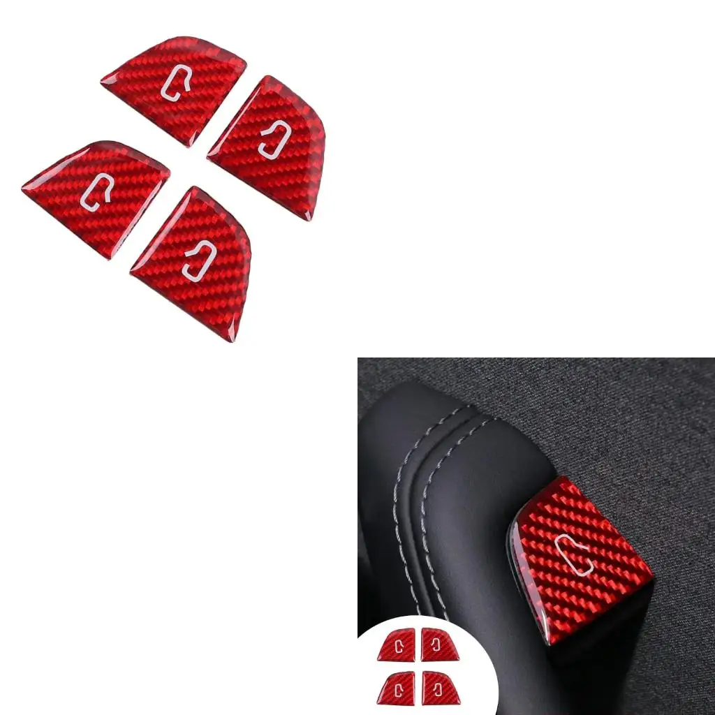 Upgrades Car Door Button Carbon Fiber Button Panel Cover for Select Model