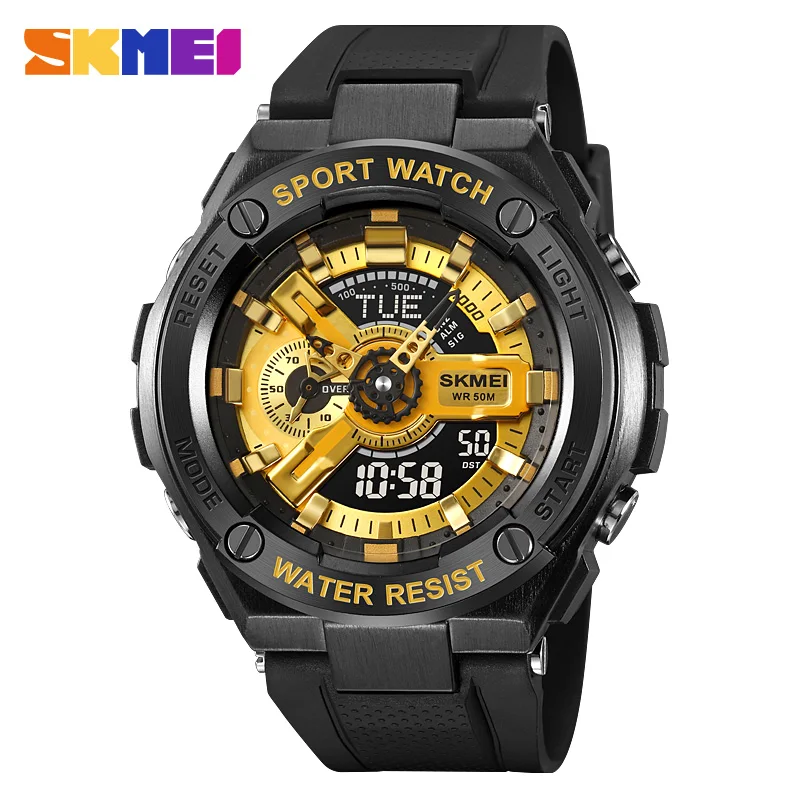 SKMEI 2101 Men\'s Sports Night Glow Waterproof Electronic Alarm Clock Multi functional Electronic Student Watch