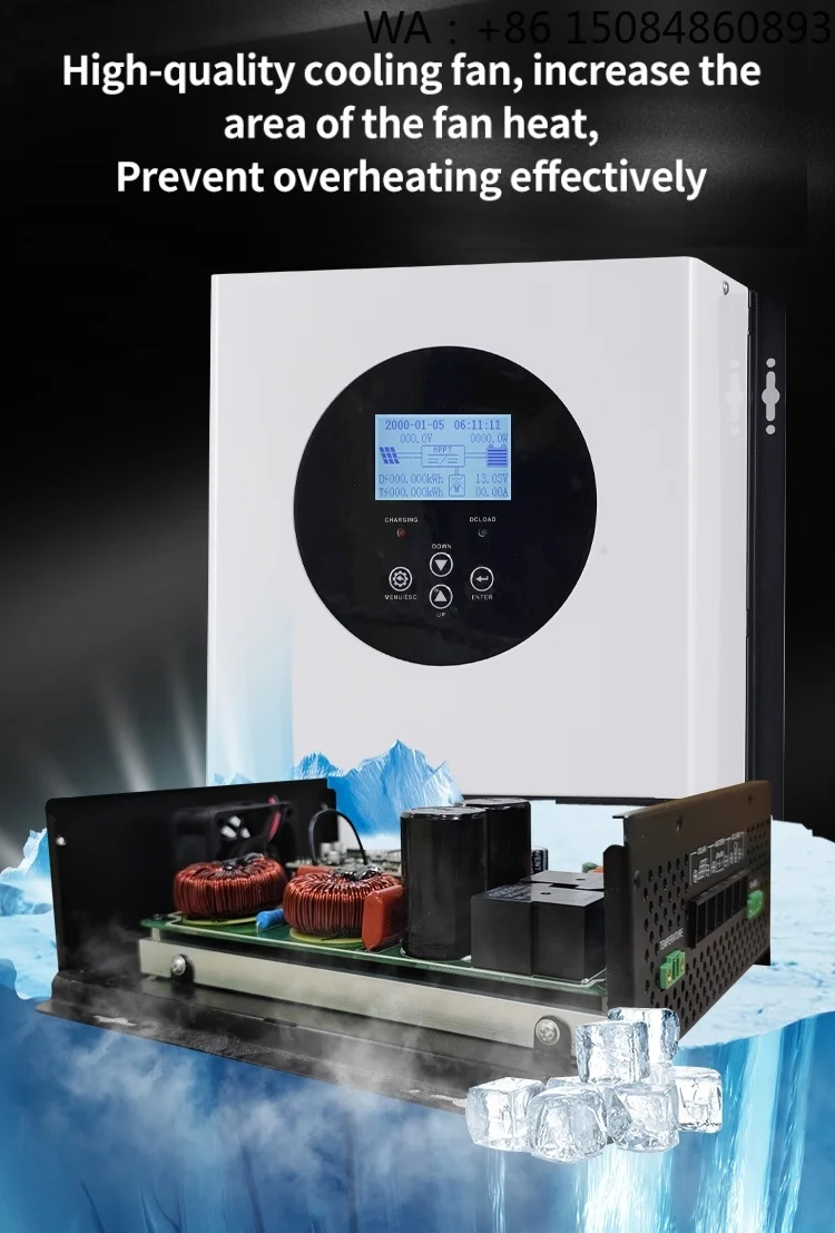 Multi Amp MPPT Solar Charge Controller, Solar Accessories, 30A-120A Optional, 12V-96V Universal Solar Panel Battery Regulator