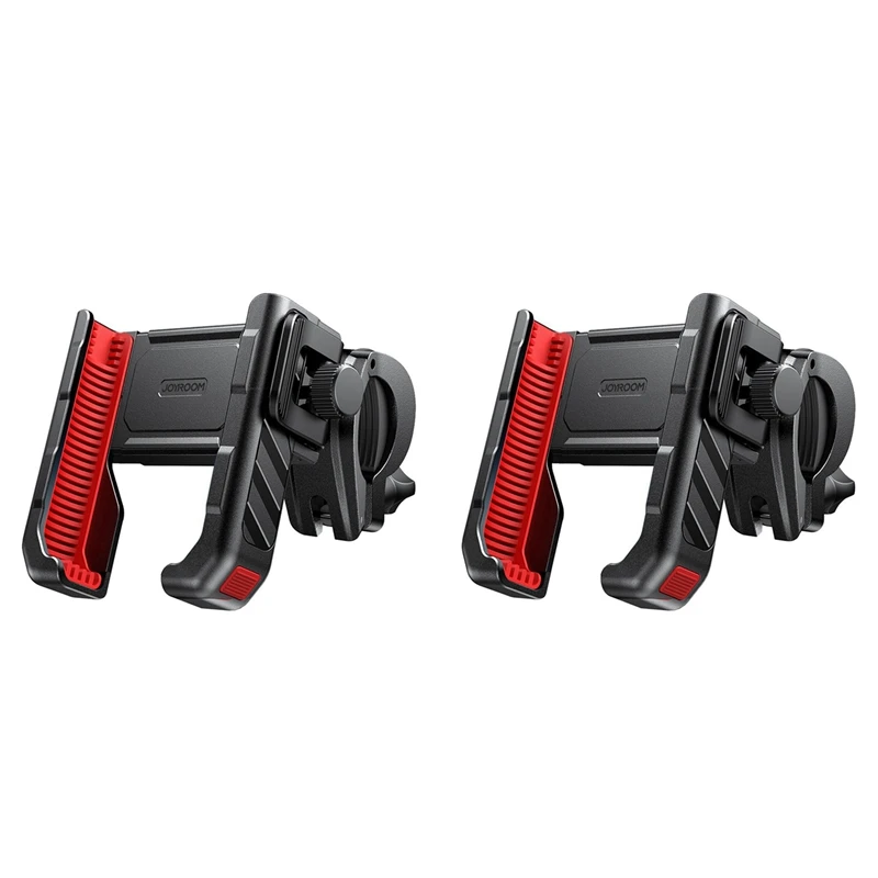 

2X Joyroom Bike Phone Holder Universal One-Hand Operation Bicycle Motorcycle Phone Holder For 4.7-7In Mobile Phone Shockproof