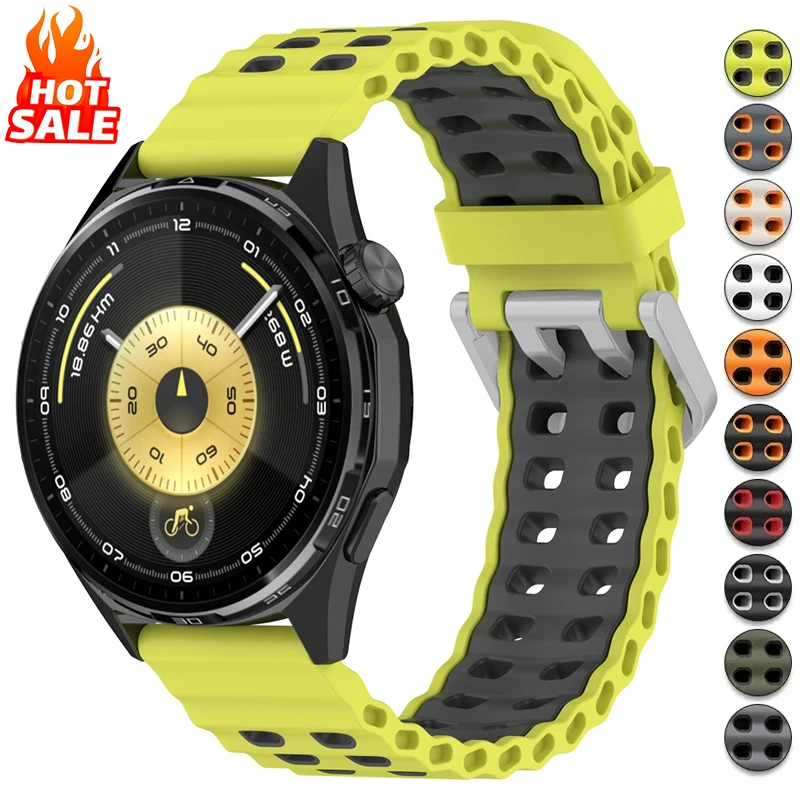 18mm 20mm 22mm 24mm Silicone Strap for Huawei Watch GT6 GT5 46mm Sport Band for Samsung Galaxy Watch Wristband for Garmin Watch