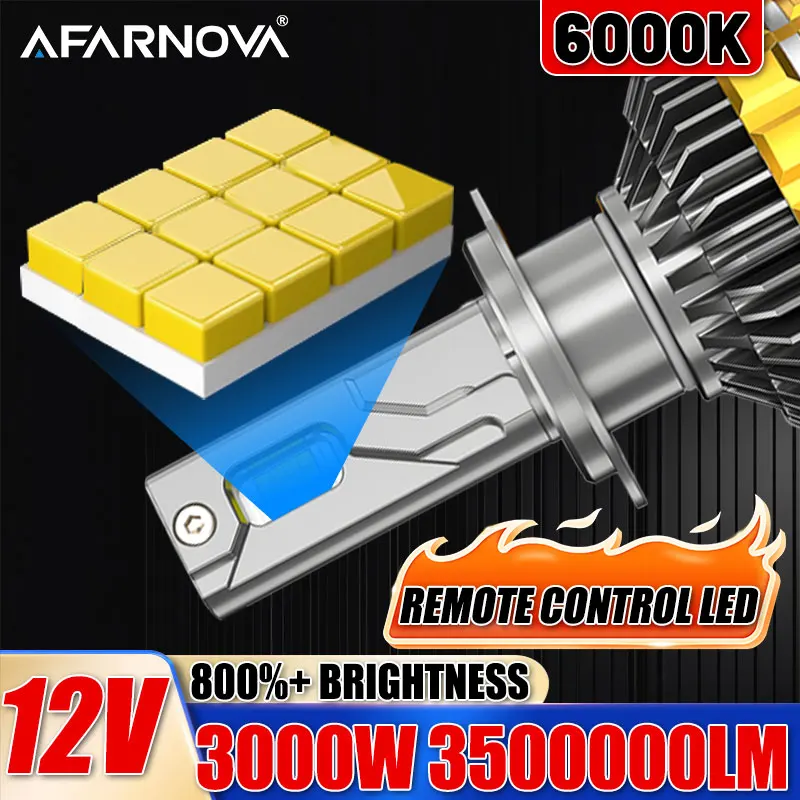 

Turbo H7 H11 H4 LED Headlight Bulb Canbus High power LED 3000W 3500000LM 6000K Car lamp H1 9005 HB3 HB4 9006 For Car Fog Light