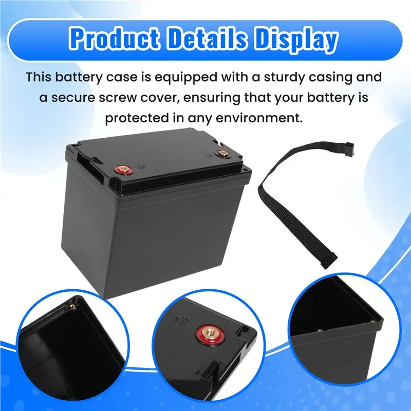 For NCM Lifepo4 Cell 12V 70Ah Battery Case 12.8V 80Ah 100Ah 24V 36V 48V 12V 70Ah Storage Box For DIY Solar System A