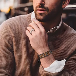 Fashion Morse Code Bracelet Charm Bead Rope Bracelet Women's Men Natural Stone Hematite Adjustable Rope Party Friendship Jewelry