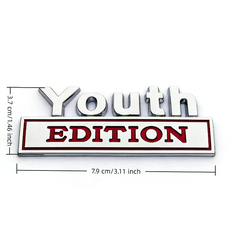 New Zinc Alloy Youth Edition Car Sticker Badges For Car Trunk Door Emblem Badges Car Decals Motorcycle Decoration