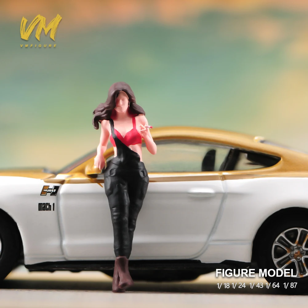 

1/87 1/64 1/43 1/24 1/18 Anime Characters Smoking Girl Scene Figure Model Miniature Dolls Toy For Collection