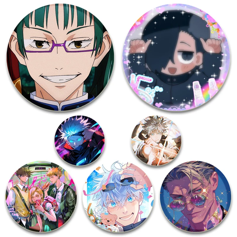 Satoru Gojo/Fushiguro Megumi Anime Badge for Backpack Gift Accessory Itadori Yuji/Ryomen Sukuna Cartoon Brooches HD Print Pins