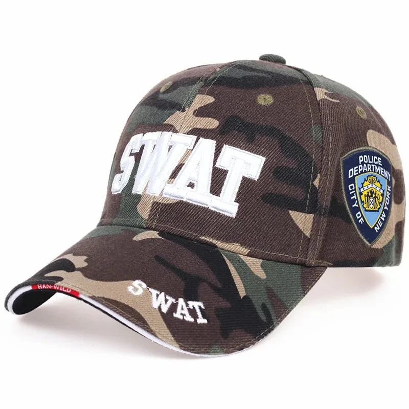 Sport Fashion SWAT Letter Embroidery Snapback Cap Unisex Spring and Autumn Outdoor Adjustable Casual Hats Baseball Caps