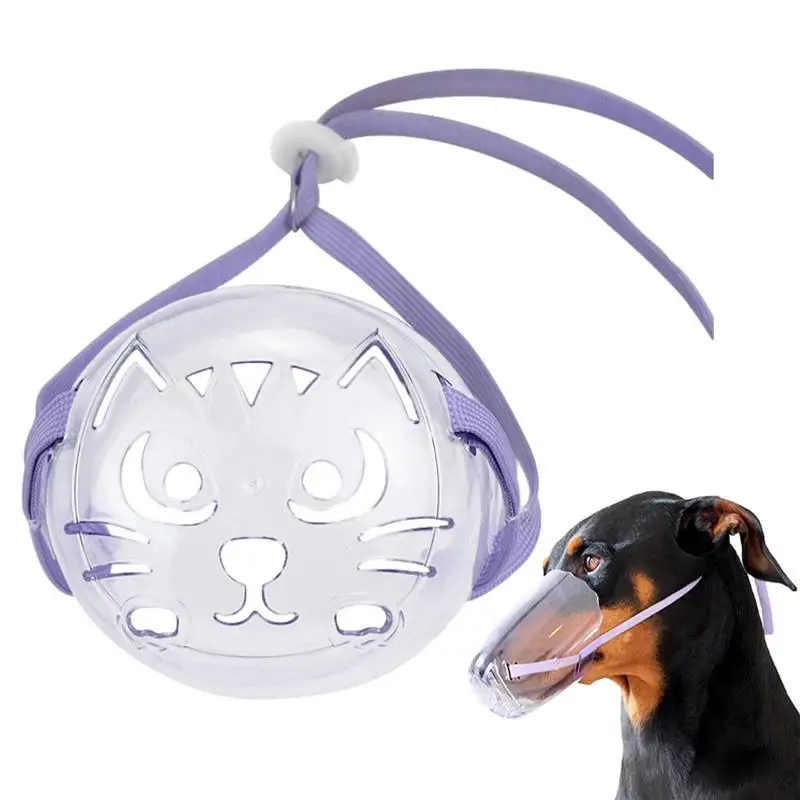 

Cat Muzzle Pet Face Hood Guard Dog And Cat Grooming Muzzles Transparent Breathable Pet Groomer Helpers Tools For Medium Small