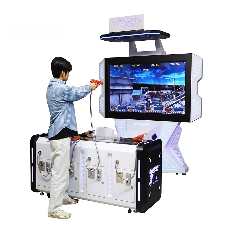 

65-дюймовый мега-экран, видеоигровой автомат для детей с монетоприемником, симулятор стрельбы из пистолета, многопользовательская аркадная игра (без доставки)