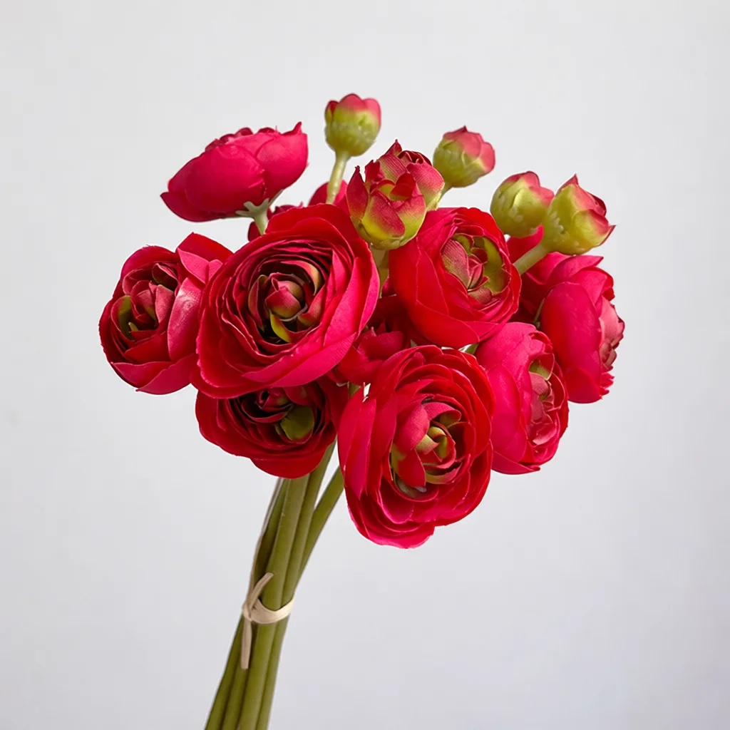 Silk Camellia Fake Flower Bouquet Realistic Artificial Plant For Interior Home Decoration Wedding Table Ornament Floral