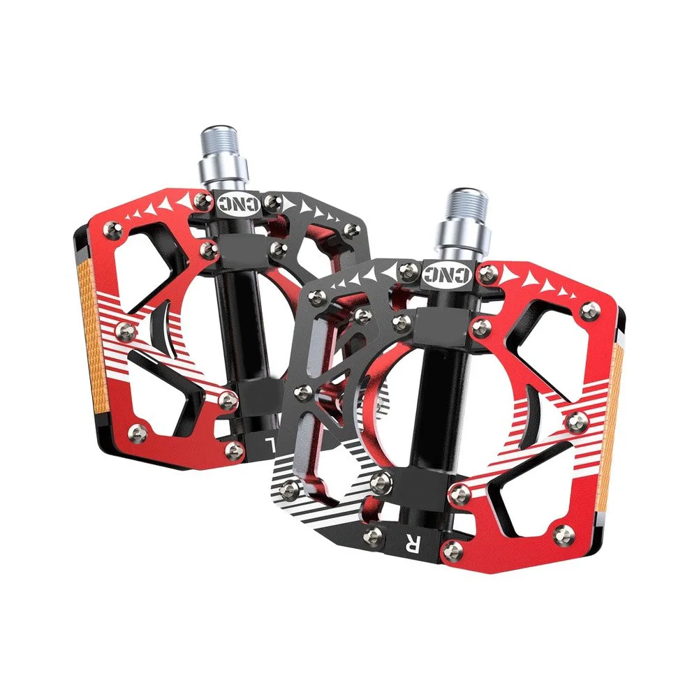 for Mountain Bike Pedals Aluminum Alloy Frame with Reflective Banding and Measured Dimensions 105.4MM x 92MM x 16MM
