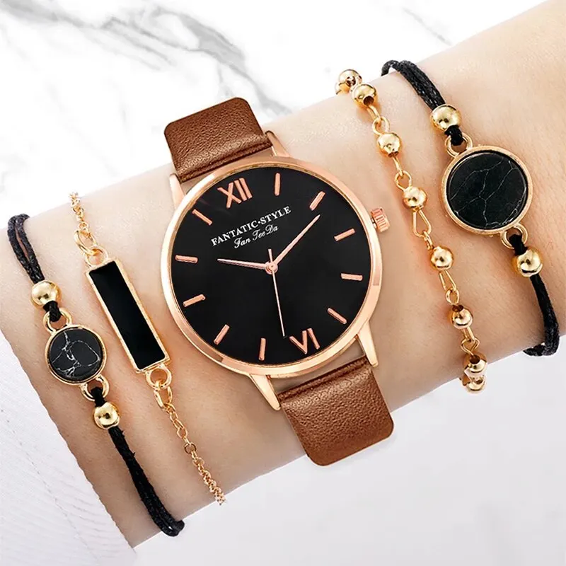 

Women's Fashion Quartz Watch Casual Leather Belt Watches Ladies Starry Sky Dial Quartz Wristwatches Dress Clock Reloj Mujer