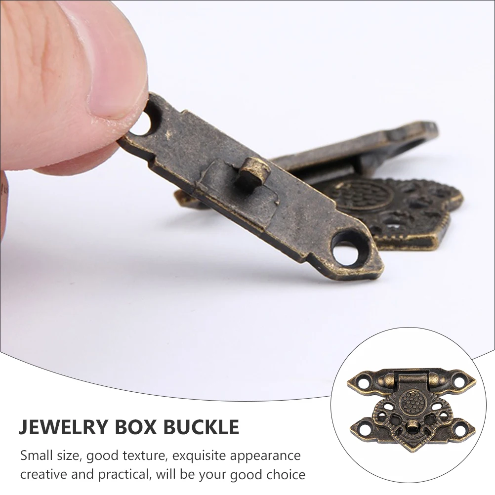 

10 Sets Alloy Jewelry Earring Case Buckle Box Lock Durable Retro Earring Case Buckle Small Size Easy Install Hardware