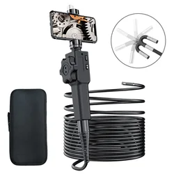 Endoscope industriel articulé bidirectionnel à 180 degrés, avec sonde de diamètre 6.2mm/8.5mm pour iPhone et Android