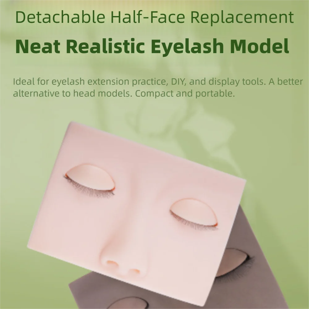 

3D Eyelash Extension Mannequin Head Training Lash Grafting Cosmetic Model Heads Removable Eyelids Display