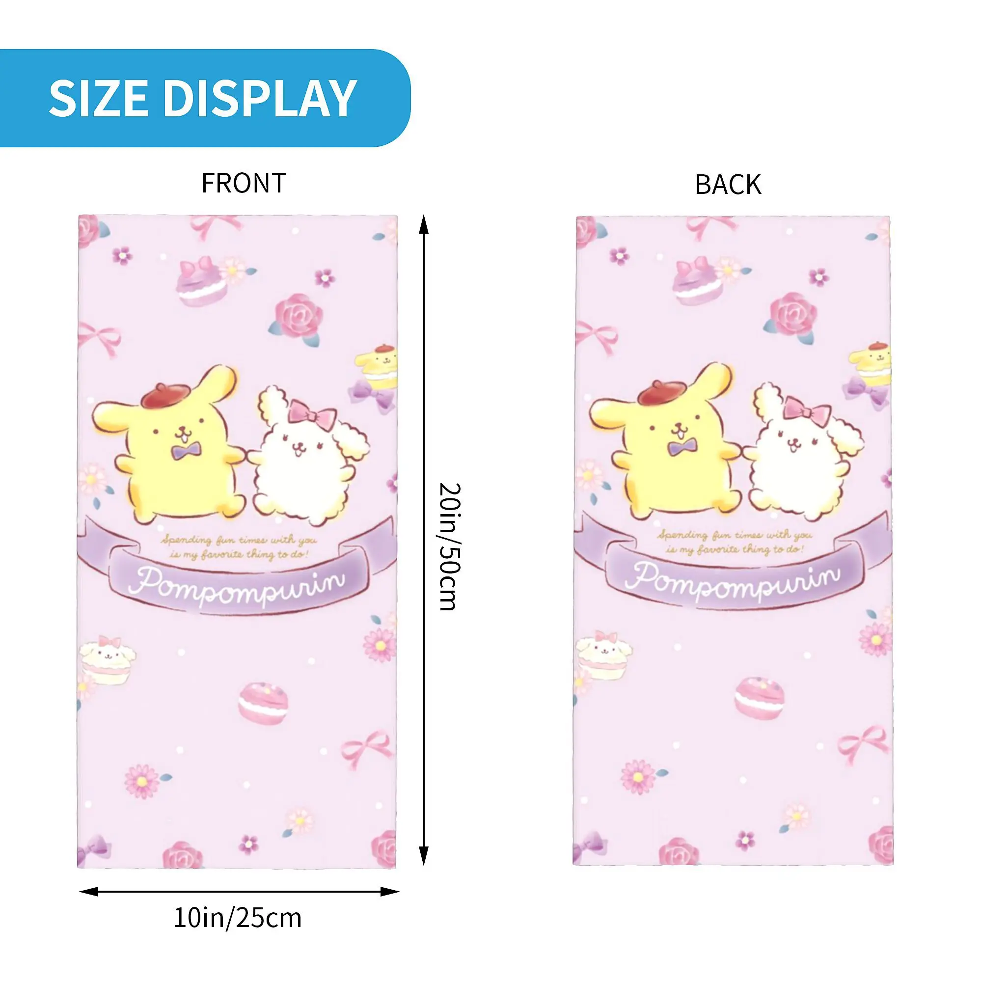 Personalizzato Cartoon Pom Pom Purin Inverno Fascia Scaldacollo Donna Uomo Sci Ciclismo Tubo Sciarpa Viso Bandana Ghetta