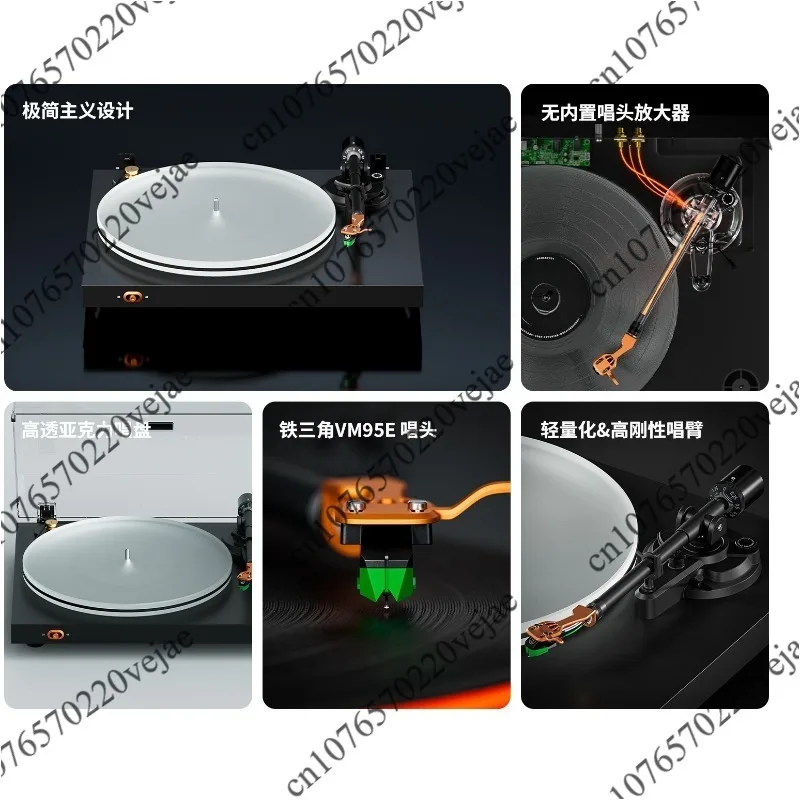 LUNA3 Vintage Turntable | Audiophile HIFI Record Player | Pure Analog Retro Phonograph