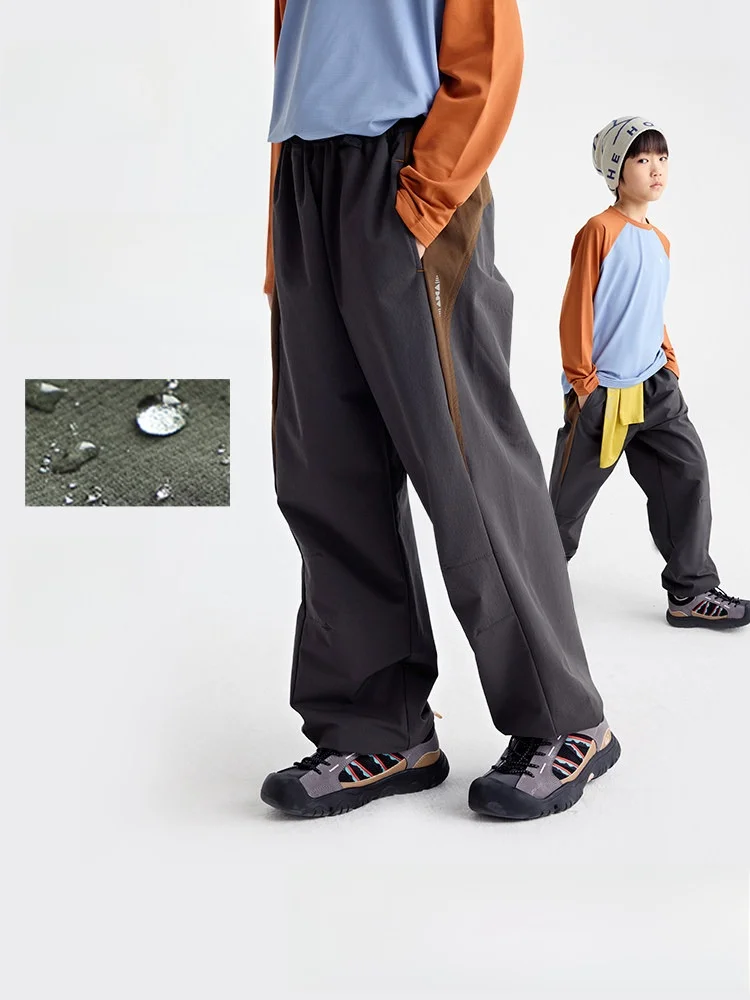 Purrfect Diary Kids Workwear Hiking Pants Unisex Casual Long Trousers All-Match Autumn Seasonal Children's Fashion Pants