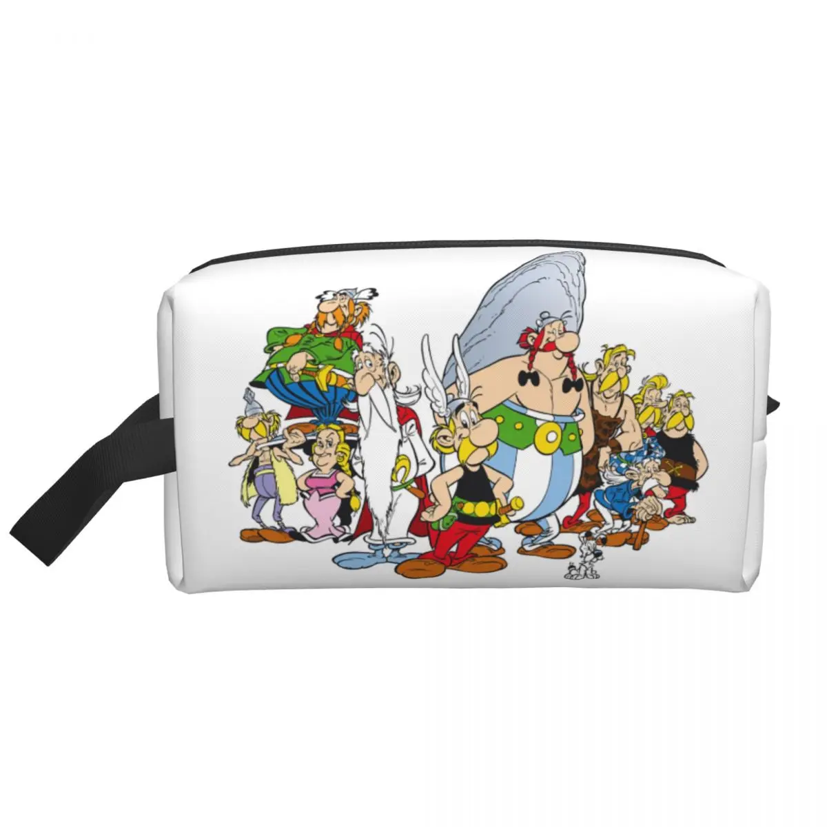 Asterix y Obelix Dogmatix, bolsas de cosméticos para mujer, bolsa organizadora de maquillaje de viaje, almacenamiento de artículos de tocador, estuche Dopp, estuche para lápices